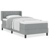 Lit à ressorts vidaXL avec matelas gris clair 90x190 cm tissu, Tête de lit design blocs diamants gris clair 90 cm tissu 3341139