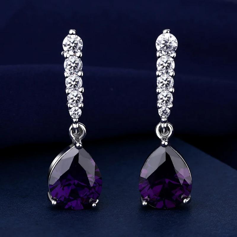 Ювелирные изделия из стерлингового серебра 925 пробы, женские модные милые маленькие прозрачные серьги-гвоздики с кристаллами CZ, подарок для девочек-подростков, женский подарок