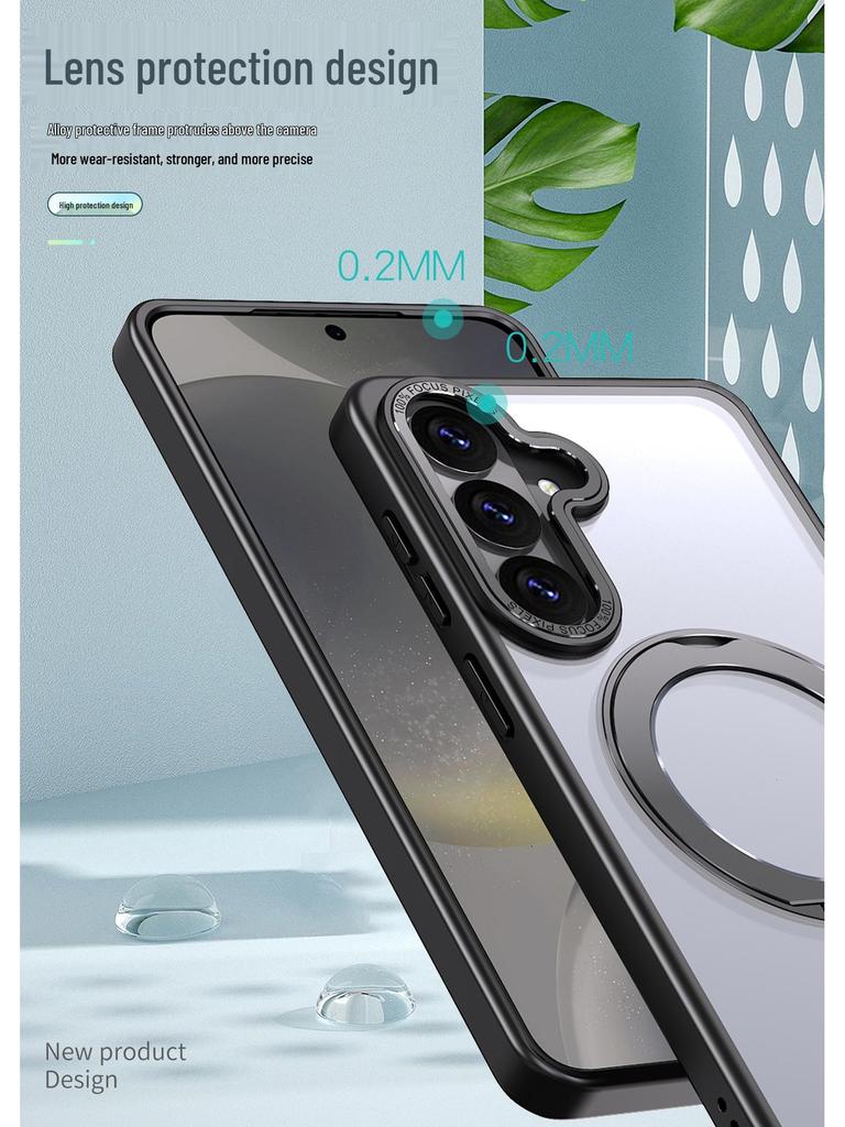 Чехол для телефона Samsung S26 Ultra с вращающейся на 360° подставкой - Ударопрочный защитный чехол для S25/S24 Plus