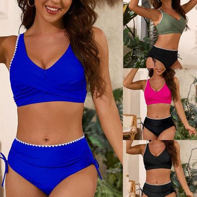 Женские комплекты бикини из двух частей, купальник Push Up Shell Edge Swimwar