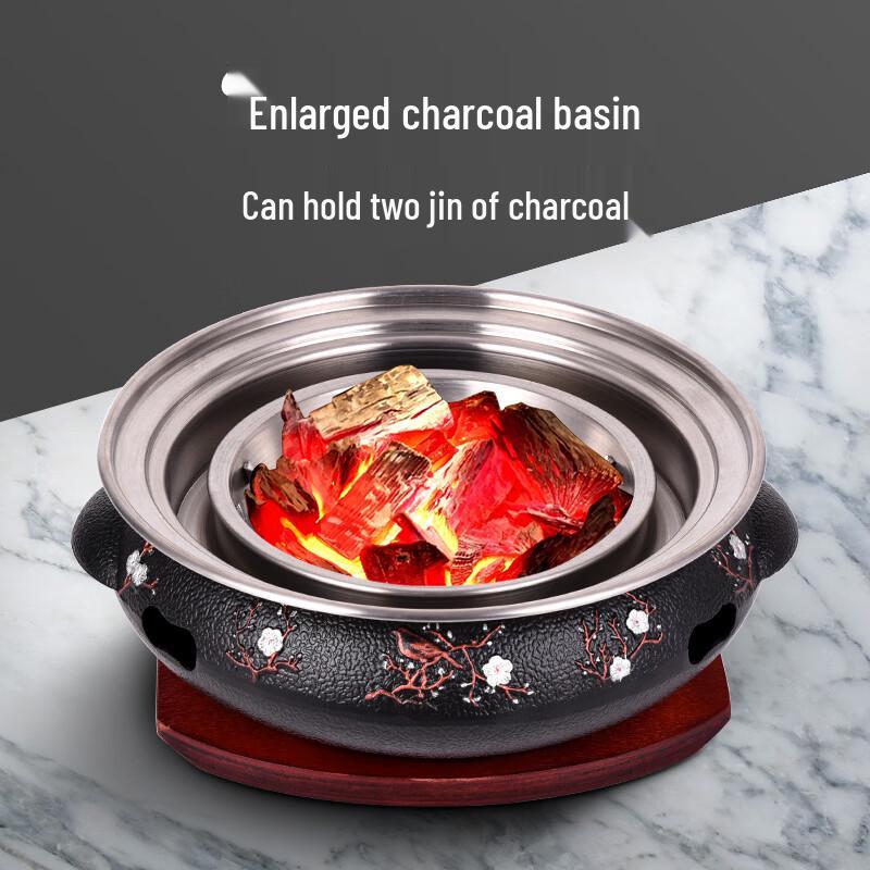 Zhishi Cast Iron Tabletop Charcoal BBQ Grill