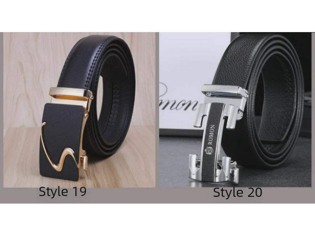 Ремень из натуральной кожи с автоматической пряжкой - Повседневный и модный дизайн из коровьей кожи