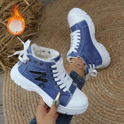 Модные женские ботильоны больших размеров, удобные высокие противоскользящие зимние ботинки на шнуровке, дизайнерская обувь для женщин, zapatos de mujer