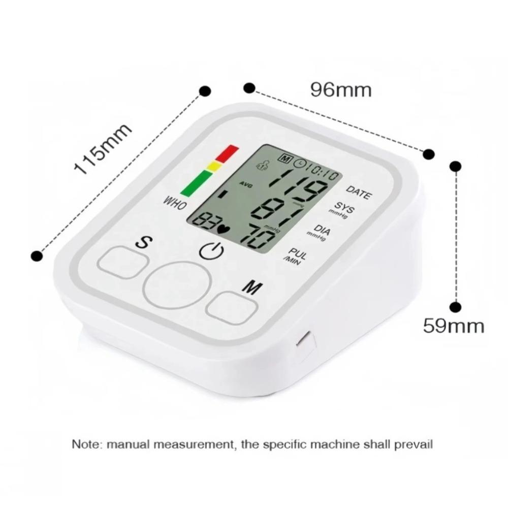 Upper Arm Blood Pressure Monitor Heart Beat Rate Monitor Health Care Medical Digital Meter Tonometer Measuring Automatic