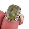 Натуральный драгоценный камень унакит двухцветное ювелирное кольцо из стерлингового серебра 925 пробы размер 9,5 e7o65