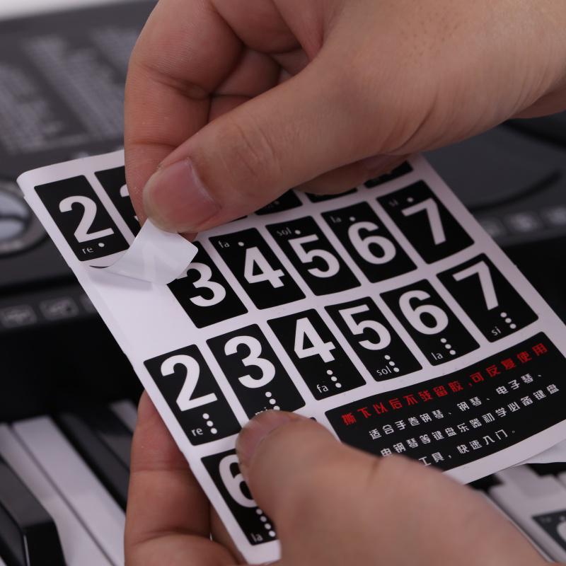 Piano Sticker Piano Keyboard Sticker Key Electronic Keyboard 88 Key Piano Stave Note Sticker