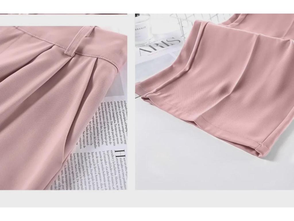 Весна 2024 г., черные, с высокой талией, широкие, утягивающие, прямые брюки - новая мода, повседневный стиль с драпировкой