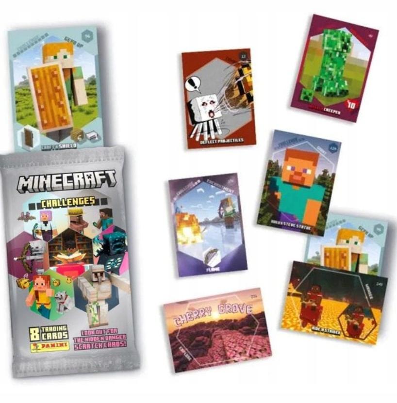 Minecraft challenges panini zestaw startowy album 2 saszetki z kartami