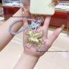 999 Pure Gold Princess Pegasus Keychain Bag Charm
