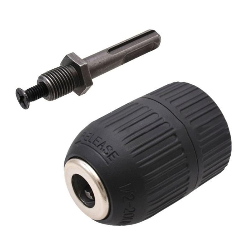 Universal 3 Jaw Hand Tight Drill Chuck Adapter Converter for Power Wrench and Electric Drill Tool Plastic Construction