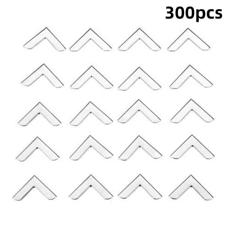 300PCS Metal Corner Protectors Rust-Proof Durable Edge Guards for Scrapbooks Photo Albums Menus DIY Art Projects