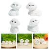 Set Of 10 Bichon Frise Puppy Miniature Sculptures for DIY Terrariums and Office Decoration