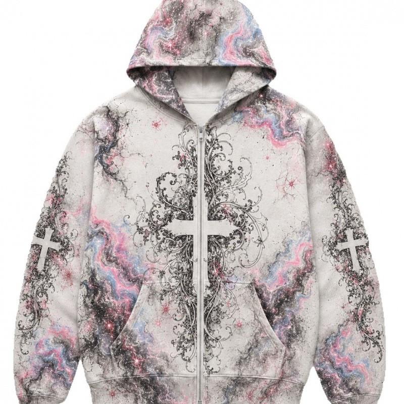 2026 Halloween Youth Trendy Printed Zip-Up Hoodie Y2KSHEINE Streetwear Teens