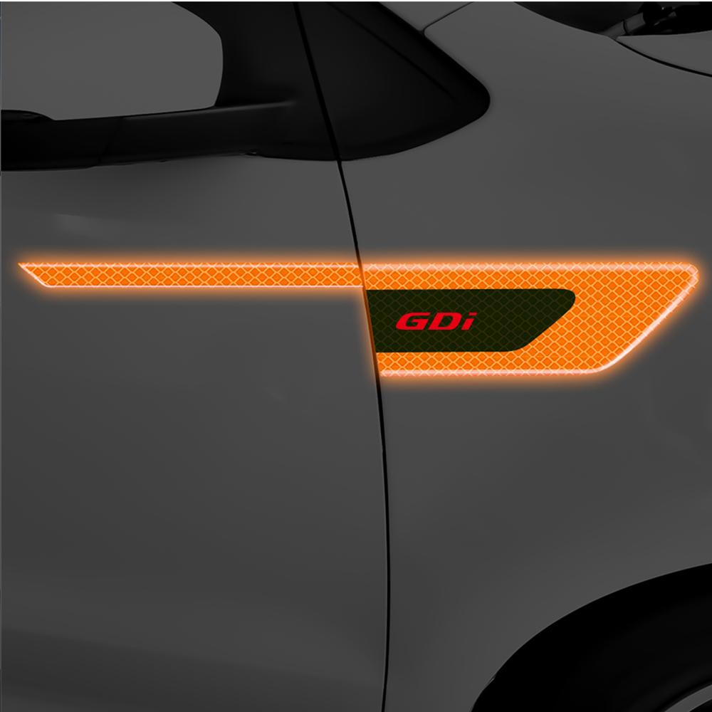 Car Stying Auto Door Safety Warning Fluorescent Reflective Mark Decal Sticker For Hyundai Tucson Solaris i20 i30 ix20 ix25 ix35 MM15