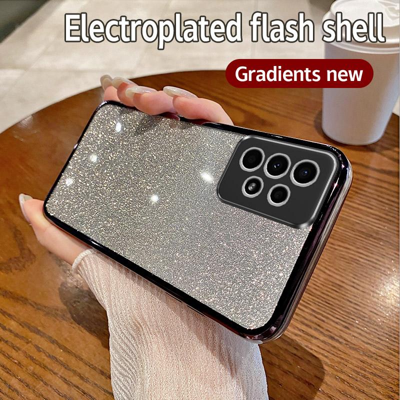 Для Samsung Galaxy A73 5G чехол Samsung SM-A736B, SM-A736B чехол для телефона блестящий блестящий силиконовый объектив камеры мягкая задняя крышка