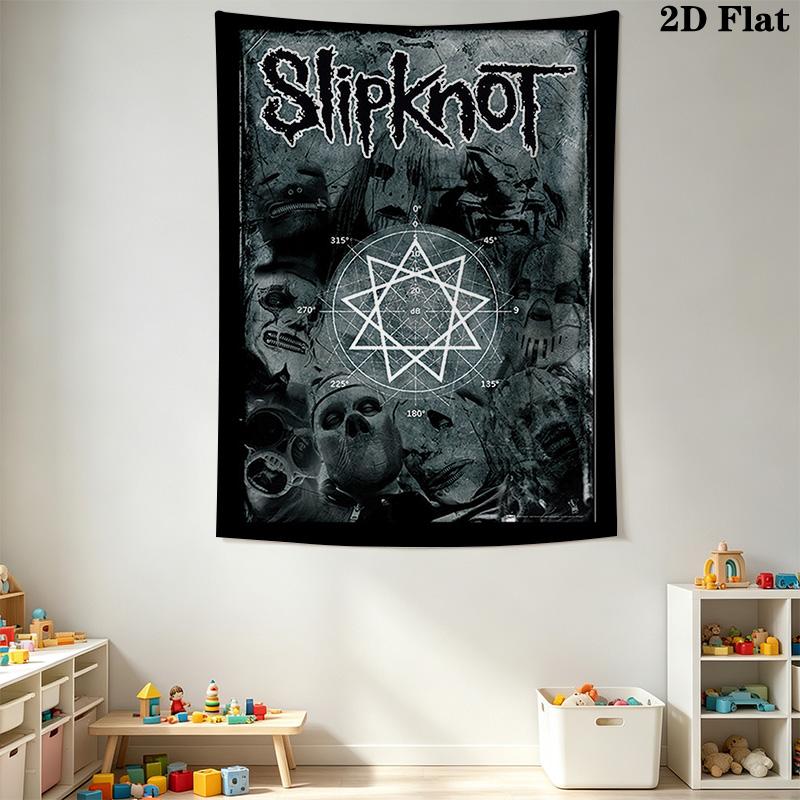 Dark Metal Tapestry Slipknot'S Mystic Design Tapestry Background Cloth Wallmounted Wall Covering Decoration Home Decor Wall Decoration