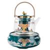 Hand-Painted Glass Tea Brewing & Steaming Pot Set
