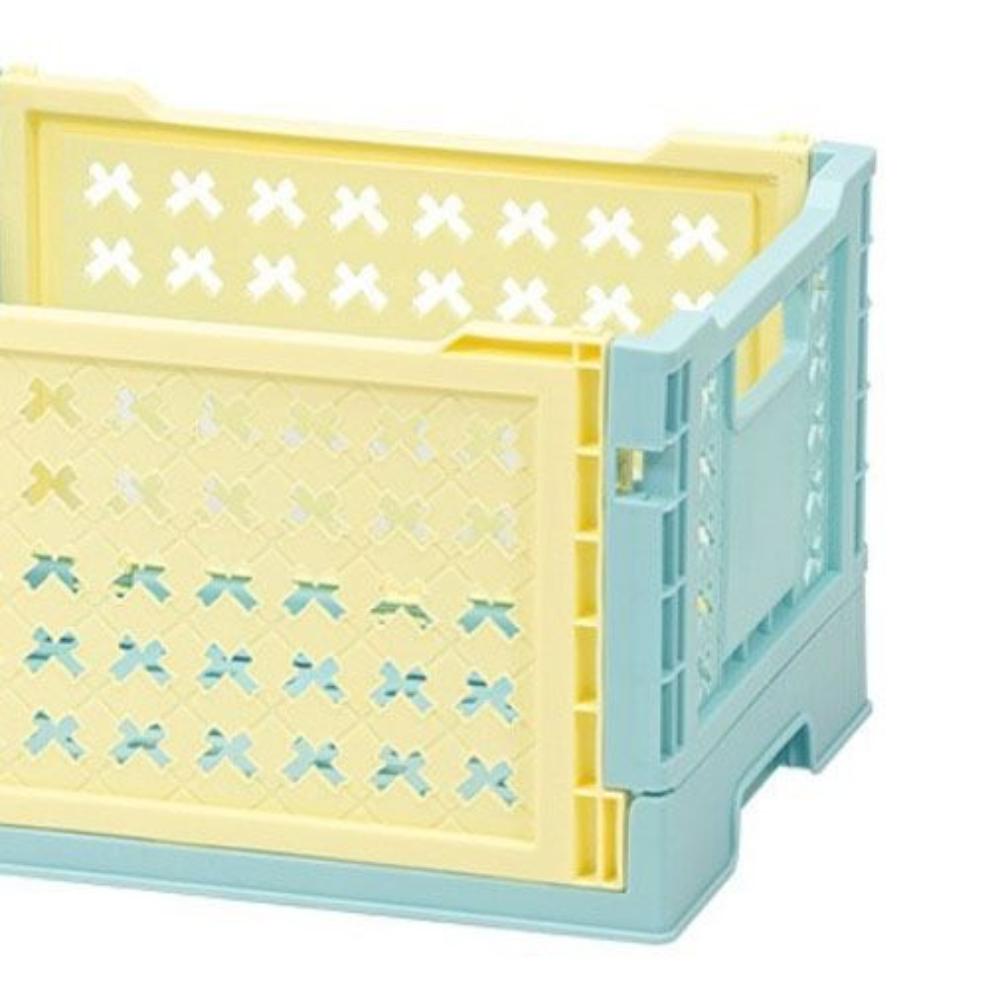 Collapsible Foldable Storage Basket 6 Colors Sundries Storage Bin Plastic Crate Box  Makeup Jewelry