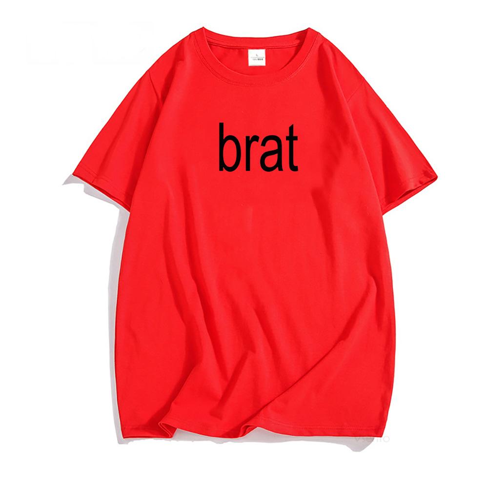 2024 Album Brat Graphic Tshirts Singer Charli XCX  Printing T-shirts Men/Women Hip Hop Streetwear Cotton Short Sleeve Summer Tee