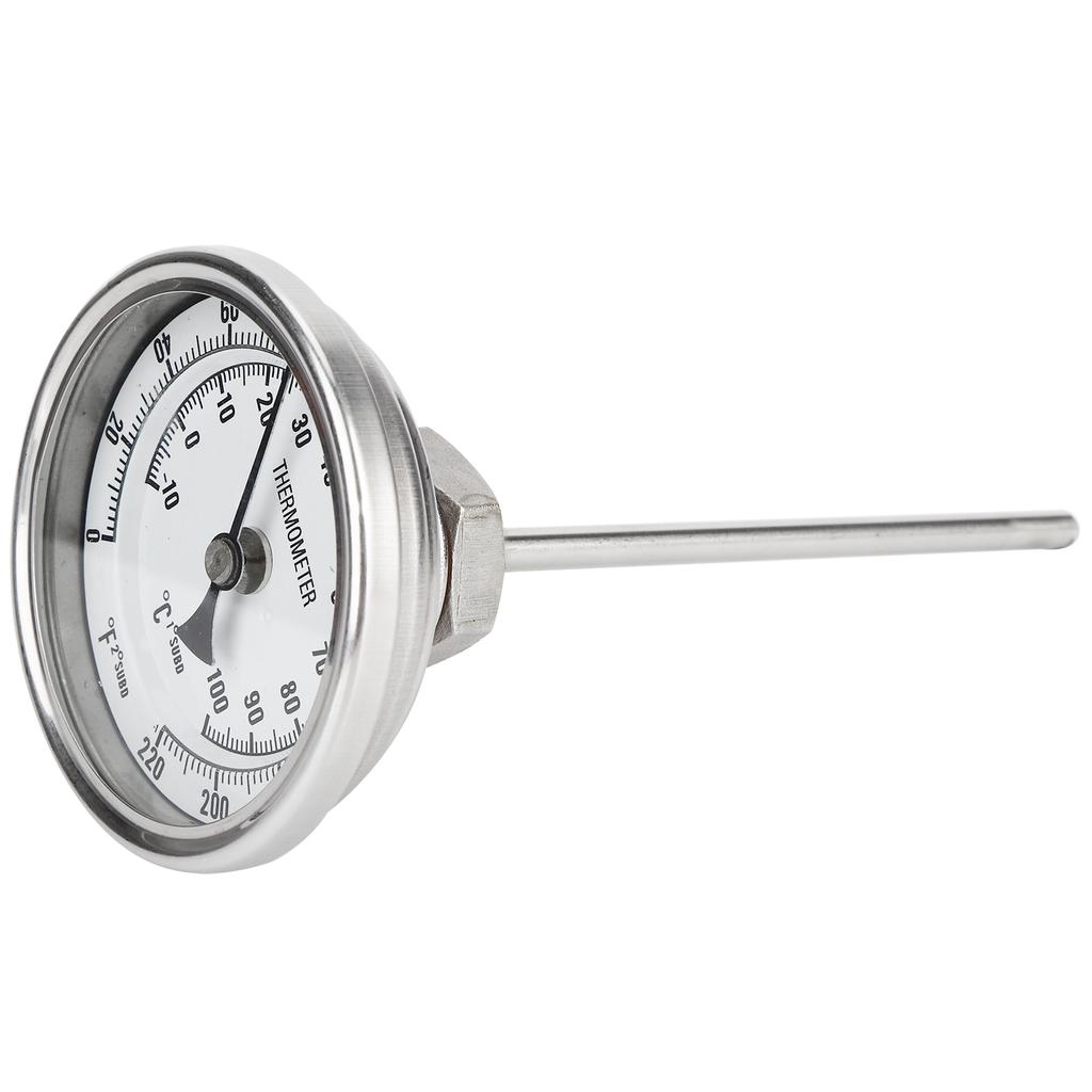1/2 NPT Thread Stainless Steel Dial Thermometer Homebrew Kettle Thermometer 0?220 Fahrenheit /?10?100 Celsius