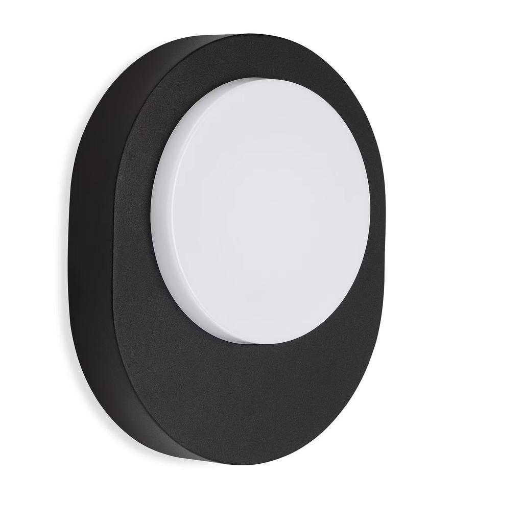 Kinkiet led 8w czarny | zewnętrzny ścienny ip44 4000k, elewacyjny, ogrodowy