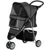 Dog Stroller Dog Buggy, Foldable, for Dogs & Cats up to 10 kg, 75 x 45 x 97 cm, Dark Gray