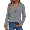 Women's Solid Color Long Sleeve Shirts Elegant Casual Tops Trendy Shirts Tops
