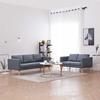 VidaXL Living Room Sofa Set 2-seater Sofa 3-seater Sofa Fabric Dark Grey 272194
