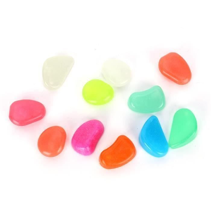 RA09097-Fluorescent Pebbles Fish Tank Fluorescent Bright Luminous Pebbles Luminous Stones for Aquarium DecorationGrand