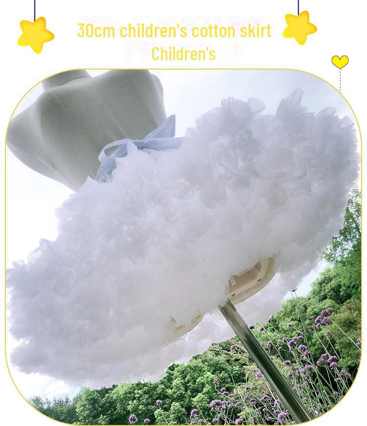 Юбка Fluffy Cloud Lolita JK для детей - нижняя юбка без косточек с мягкой марлей для свадеб и особых случаев
