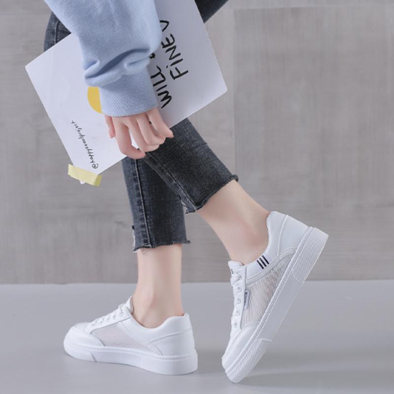 Fashion Simplified Vulcanized Shoes 2024 New Summer Mesh Breathable Board Shoes Versatile Trendy Casual Women's Shoes Zapatos De Mujer