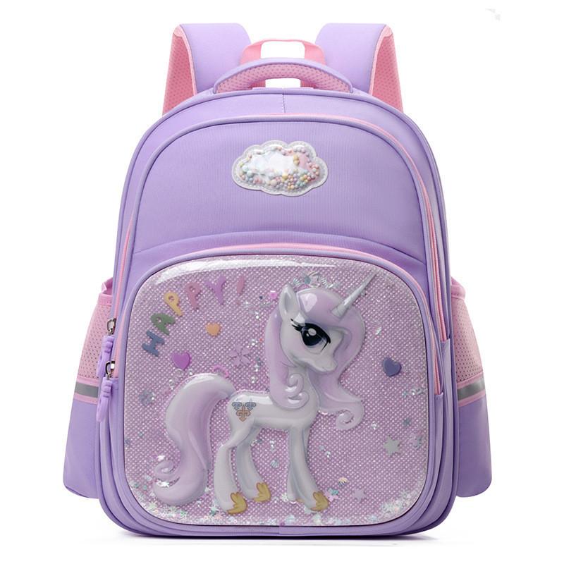 Trendy Cartoon Hard Shell School Backpack For Kids Cute And Stylish Design Durable Nylon Material