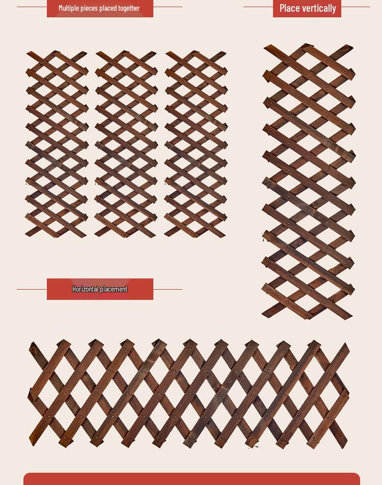 Садовая решетка для забора из обработанной древесины для украшения сада, двора или балкона