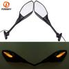 Motorcycle Mirror Scooter Rearview Mirrors With Flasher Lights For Honda CBR600RR 2003-2008 CBR1000RR 2004-2008