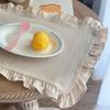 Винтажный прямоугольный плейсмат с оборкой, декоративный коврик для обеденного стола для ресторана, дома, званого ужина, чаепития, свадьбы