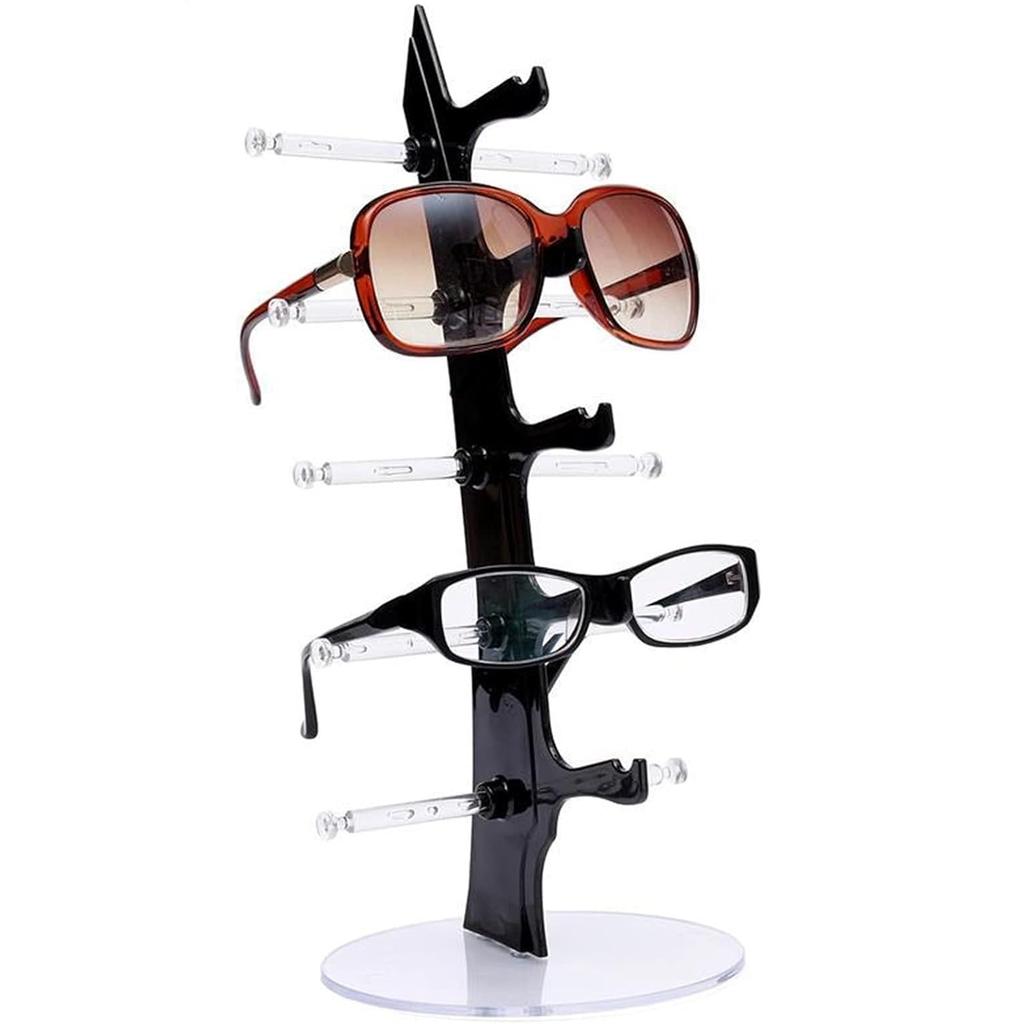 Siawadeky Eyeglass Holds 5 Set of Stylish Sunglasses Storage Easy Plastic Display Eyeglass Display Collection Shop Stand, Glasses, 2, Rack, Assembly,