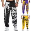 Elastic Waist Print Loose Quick Men Sweatpants Dry Casual Bodybuilding Joggers Pants for Running