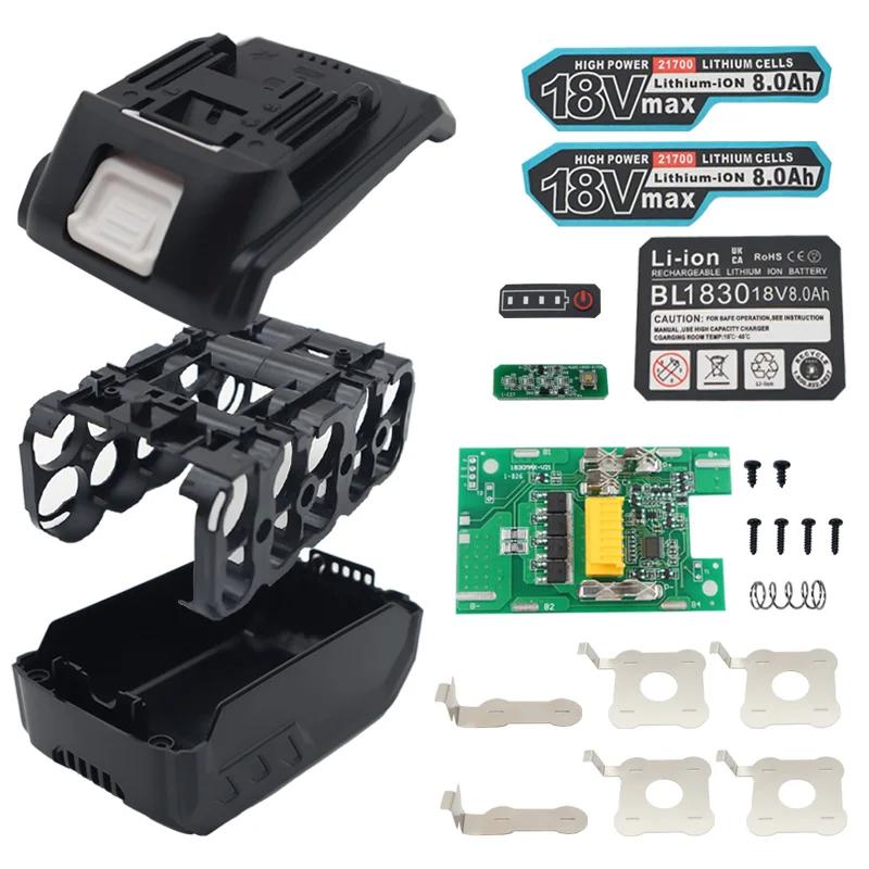 BL1830 10 X 21700 Li-ion Корпус аккумулятора Печатная плата Зарядная плата защиты Корпус Коробка BL1845 Для MAKITA 18V 6.0Ah 8.0Ah Корпуса