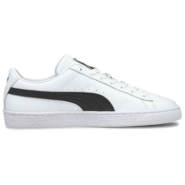 Puma Basket Classic 21 'Белый Черный' (унисекс) Белые / Черные кеды для скейтбординга 374923 02