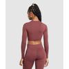 Gymshark Повседневный бесшовный укороченный топ с длинными рукавами бордового цвета B7a2s Rbqv