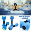 1 Pair EVA Water Foam Floating Dumbbell Aquatic Exercise Dumbells Swimming Pool Water Barbells Hand Bar For Water Yoga Fitness