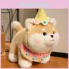 Cute Hat Birthday And Cartoon Pattern Knitted Scarf Shiba Inu Cartoon Toy Plush