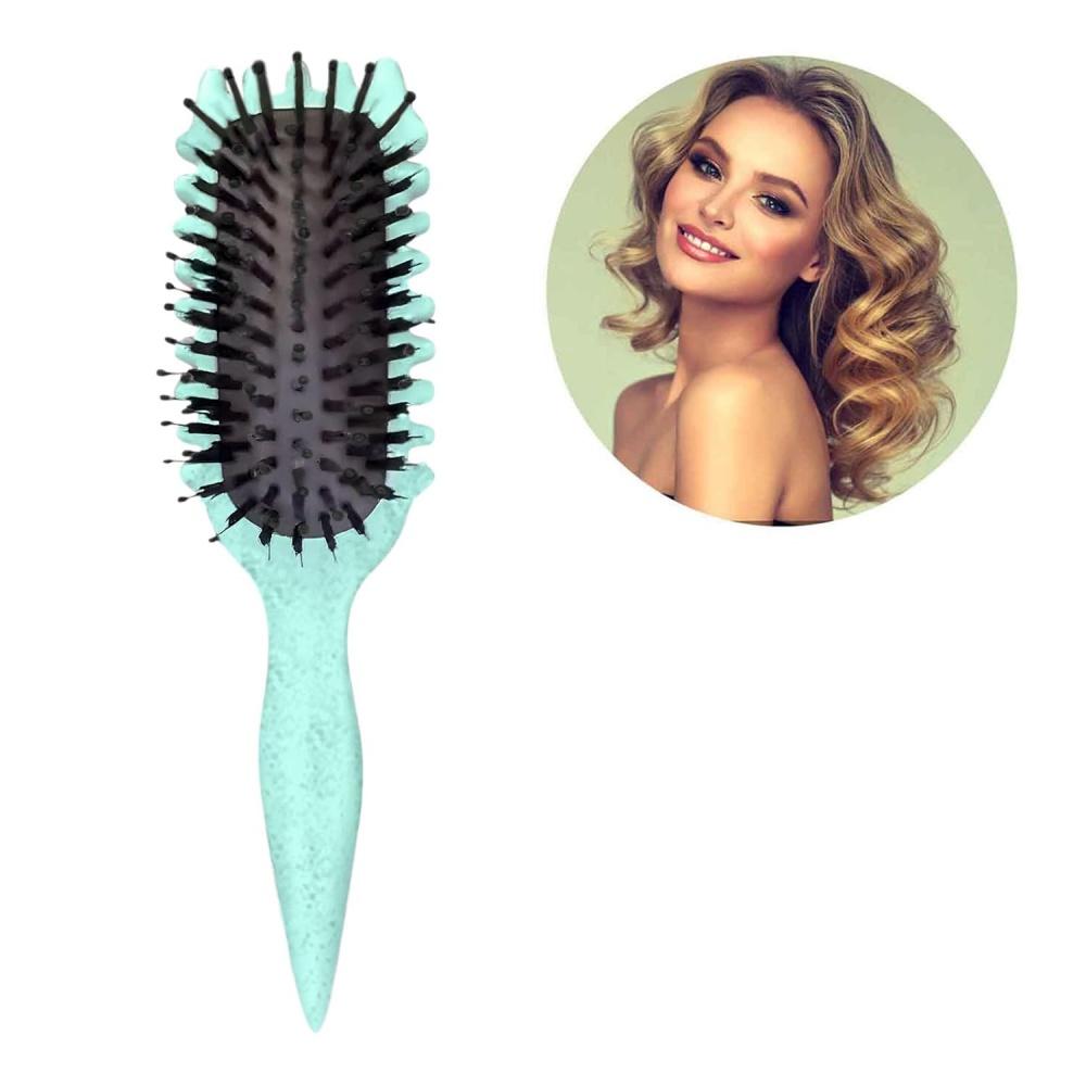 Щетка для укладки Baunce Curl Defining, щетка для волос из кабаньей щетины Щетка для укладки волос для распутывания, придания формы и определения локонов для женщин, меньше тянет