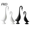 Niche Art Gift 2Pcs 3D Printed Swan Figurine, Artistic Sculpture with Stable Base, Decorative Double Ornament Ornaments, Minimalist Animal for