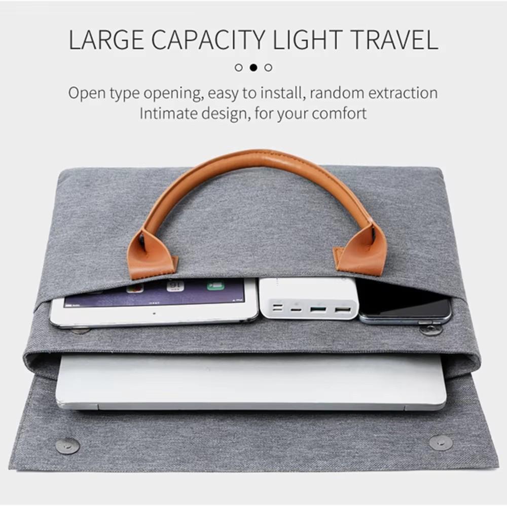 Minimalist Laptop Handbags 15.6 Inch Waterproof Notebook Briefcase For Women Men Oxford Business Bag