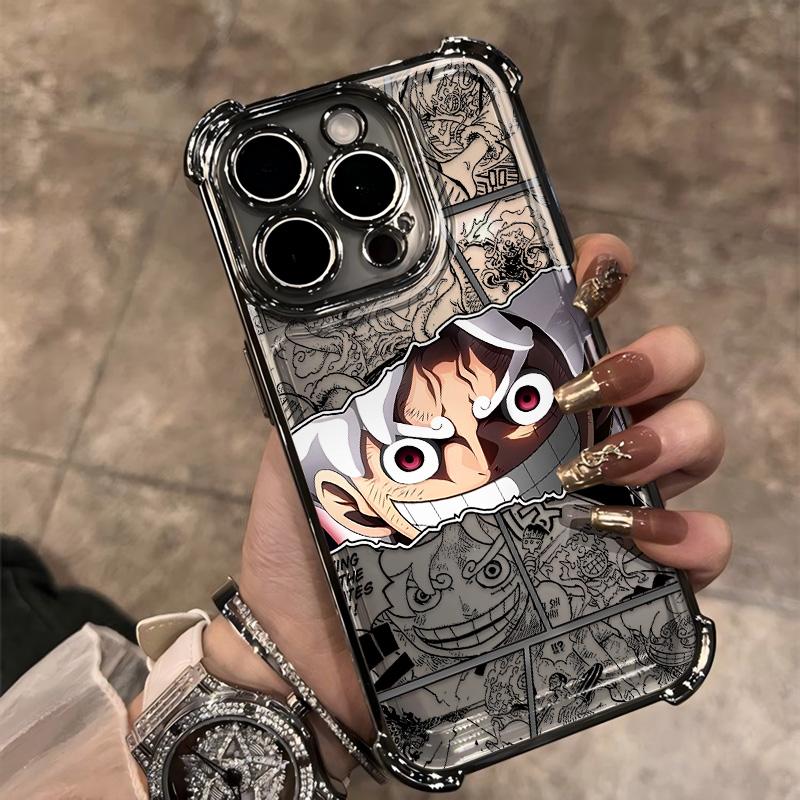Anime Cool O-Ones P-Pieces Plating Phone Case For Samsung A37 A57 A07 A36 A16 A35 A55 A25 A26 A05s A15 A54 A34 A24 A14 A05 4G 5G