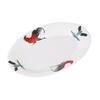 ZISIZ Traditional Rooster Ceramic Fish Plate Set