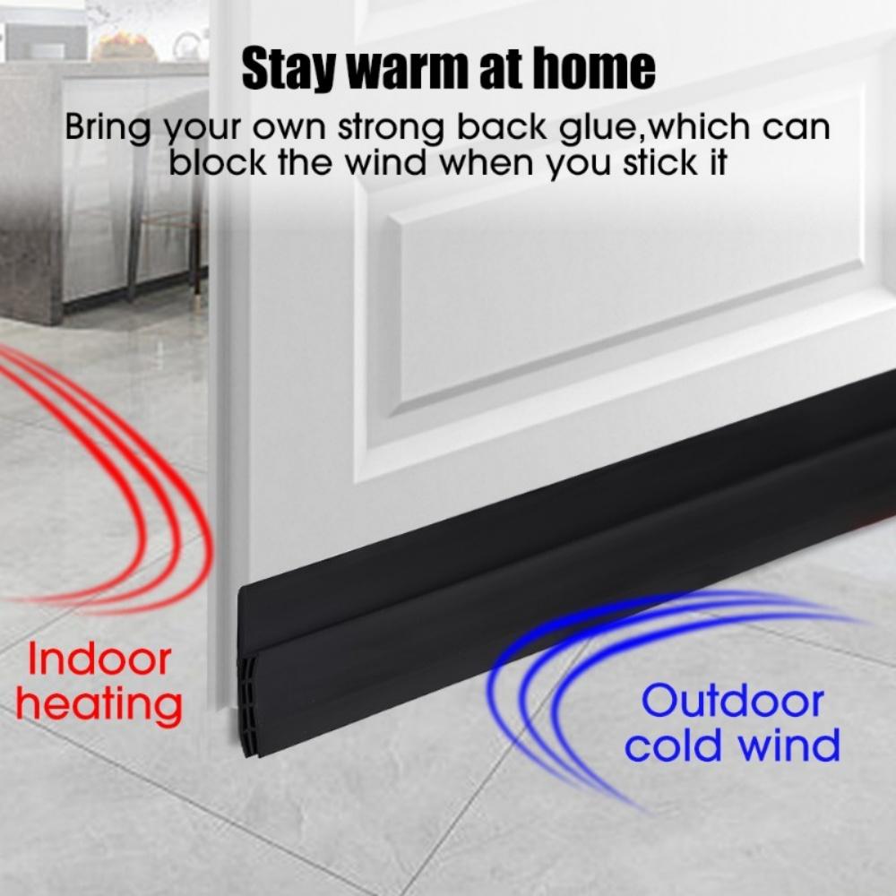 1M Waterproof Seal Strip Windbreak Draft Stopper Door Bottom Guard Door Draft Excluder Strip Self Adhesive Tape Bottom Strips