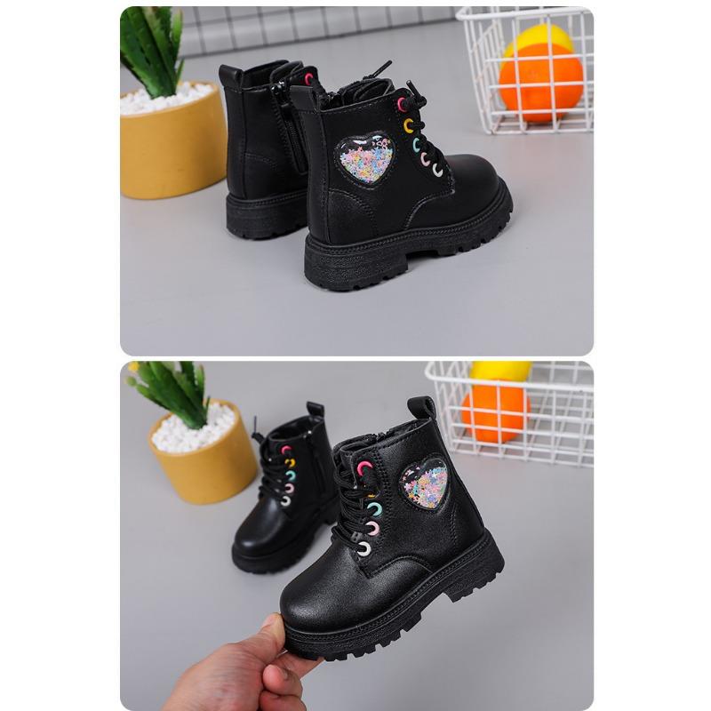 Ботинки Martin для девочек, ботильоны, весна и осень, новая детская корейская версия нескользящих повседневных кожаных ботинок для мальчиков