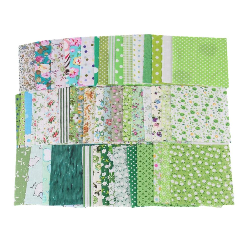 50Pcs 10x10cm Cotton Fabric Cloth Mixed Style Patchwork Strips For DIY Sewing and Handicraft Making